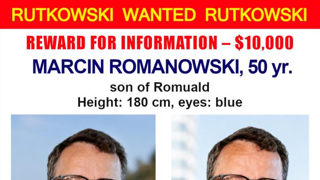 Odmena 10 000 USD za informácie vedúce k zisteniu pobytu hľadaného Marcina Romanowského